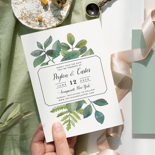 Botanica Save the Date Karte