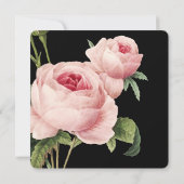 Botanica | Vintage Rosa-Hochzeit Einladung (Rückseite)
