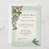 Botanica Wedding Brautparty Einladung - Blue Green (Vorderseite)