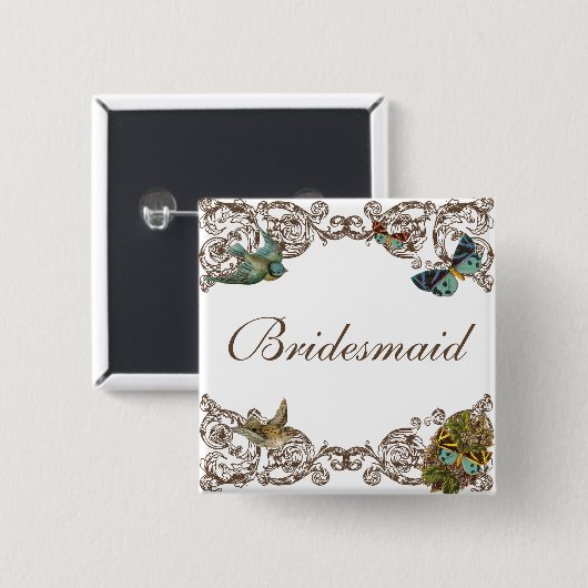 Botanica Wedding Ensemble - Bridesmaid Button (Vorne & Hinten)