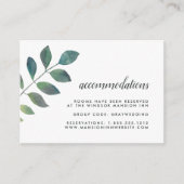 Botanica Wedding Hotel Unterkunftskarten Begleitkarte (Vorderseite)