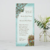 Botanica Wedding Invitation - Aqua Blue Einladung (Stehend Vorderseite)