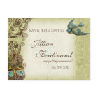 Botanica Wedding Postcard Save the Date - Green