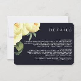 Botanica | Yellow Blue Vintage Wedding Details Einladung