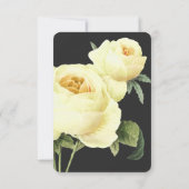 Botanica | Yellow Grey Wedding RSVP Option Einladung (Rückseite)