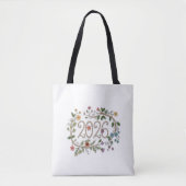 Botanical 2026 Typography with Flowering Vines Tasche (Vorderseite)