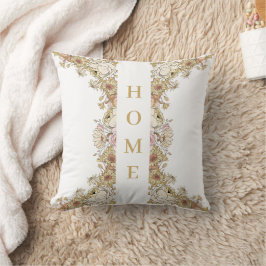  Botanical Accents "HOME" Pillow Kissen