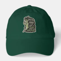 Botanical Aesthetic Green Embroidery Style Cap