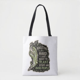 Botanical Aesthetic Green Embroidery tote bag  Tasche