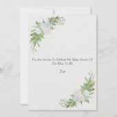 Botanical And Floral Green Leaves And Flowers Kaar Einladung (Vorderseite)