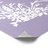 Botanical Arch Garden Lavender Wedding Timeline Poster (Ecke)