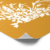 Botanical Arch Garden Wedding Amber Welcome  Poster (Ecke)