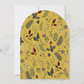 Botanical Arch Photo Gold Christmas Holiday Card Einladung (Rückseite)