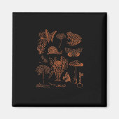 Botanical Art, Frog Fungi Goblincore Aesthetic Cot Magnet (Vorne)