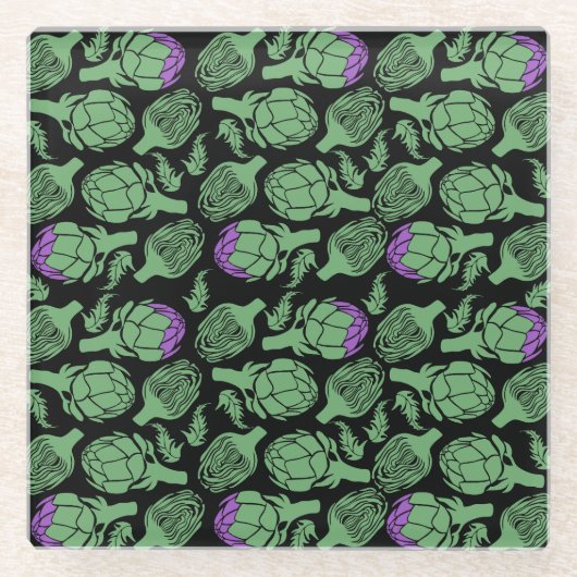 Botanical Artichoke Art Home Decor Glasuntersetzer (Vorderseite)