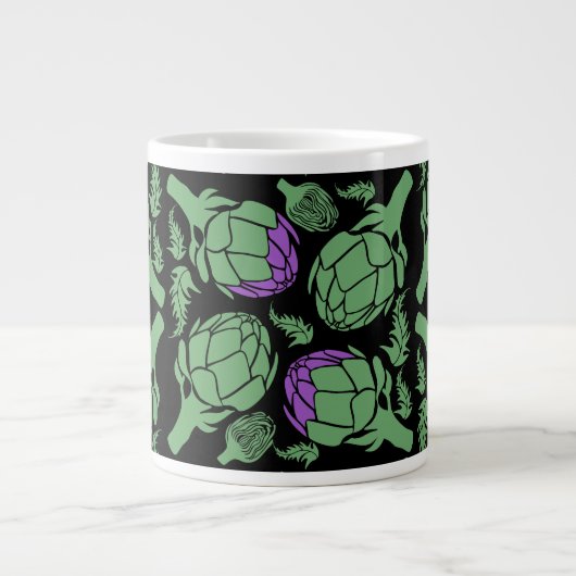 Botanical Artichoke Art Home Decor Jumbo-Tasse (Vorderseite)