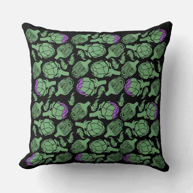 Botanical Artichoke Art Home Decor Kissen (Vorderseite)