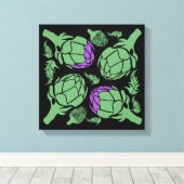 Botanical Artichoke Art Home Decor Leinwanddruck (Insitu (Holzboden))