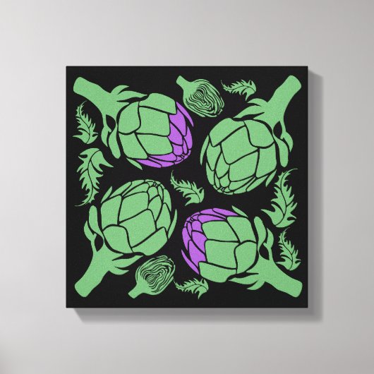 Botanical Artichoke Art Home Decor Leinwanddruck (Vorderseite)