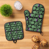 Botanical Artichoke Art Home Decor Ofenhandschuh & Topflappen-Set (Oben Unten)
