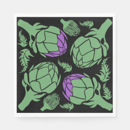 Botanical Artichoke Art Home Decor Serviette