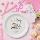 Botanical Baby is Brewing' Coffee Baby Shower Pappteller (Party)