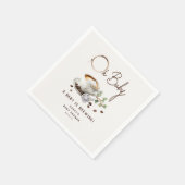 Botanical Baby is Brewing' Coffee Baby Shower Serviette (Ecke)