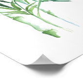 Botanical Bamboo Greenery Watercolor Poster (Ecke)