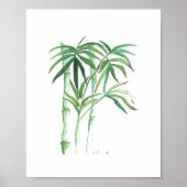 Botanical Bamboo Greenery Watercolor Poster (Vorne)