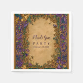 Botanical Baroque Mardi Gras Masquerade Serviette (Vorderseite)