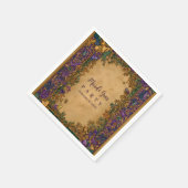 Botanical Baroque Mardi Gras Masquerade Serviette (Ecke)