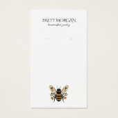 Botanical  Bee Earring Jewelry Display Card (Vorderseite)