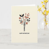 Botanical Beige Pattern Card Karte (Gelbe Blume)
