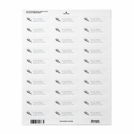 Botanical Berry Address Label | Return Mail Labels (Vorne)