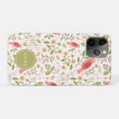 Botanical Birds Pattern – Elegant Nature Design Case-Mate iPhone Hülle (Rückseite (Horizontal))