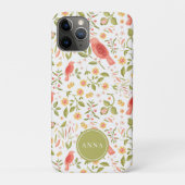 Botanical Birds Pattern – Elegant Nature Design Case-Mate iPhone Hülle (Rückseite)