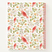Botanical Birds Pattern – Nature Stationery Design Notizblock (Rückseite)