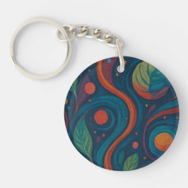 Botanical Bliss Full-Print Keychain Schlüsselanhänger