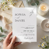Botanical Bliss Modern Simplicity Wedding Einladung