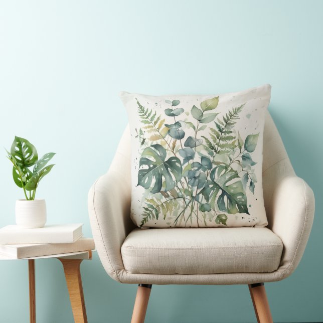 Botanical Bliss Throw Pillow Kissen (Stuhl )