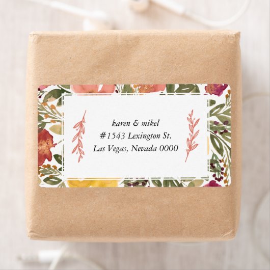 Botanical Bloom Painting Shipping Label (Insitu)
