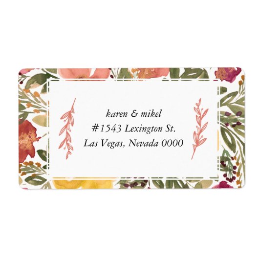 Botanical Bloom Painting Shipping Label (Vorne)
