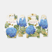 Botanical Blue Elegant Wedding Favor Box Geschenkschachtel (Ungefaltet)