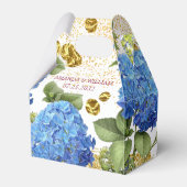 Botanical Blue Elegant Wedding Favor Box Geschenkschachtel (Vorderseite)