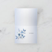 Botanical Blue Flowers Dankeschön Karte (Innenseite)