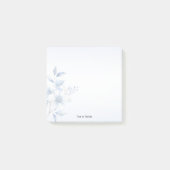 Botanical Blue Flowers Post it Notes Post-it Klebezettel (Vorderseite)