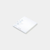 Botanical Blue Flowers Post it Notes Post-it Klebezettel (angewinkelt)