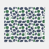 Botanical Blue & Green Baby Boy Fleecedecke (Vorderseite (Horizontal))