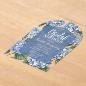 Botanical Blue Hydrangea Floral Acryleinladungen (Ablage )