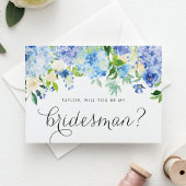 Botanical Blue Hydrangea wird meine Bridesmaid sei Einladungspostkarte
